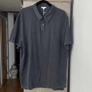 James Perse Blue Charcoal Polo Shirt